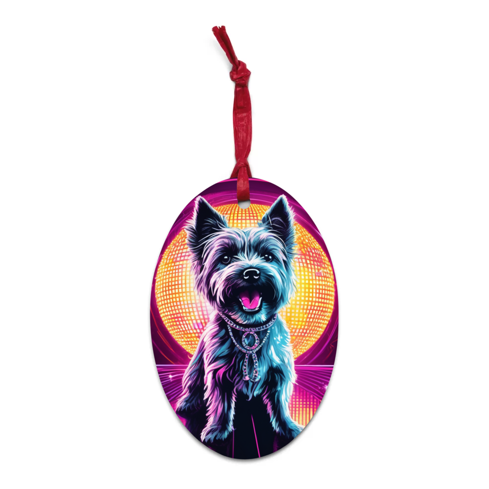 PugMug Custom Cairn Terrier Wooden Ornament