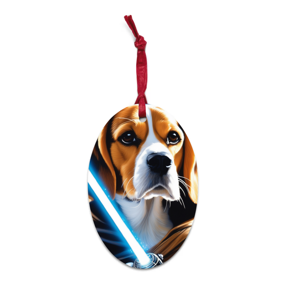 PugMug Custom Beagle Wooden Ornament