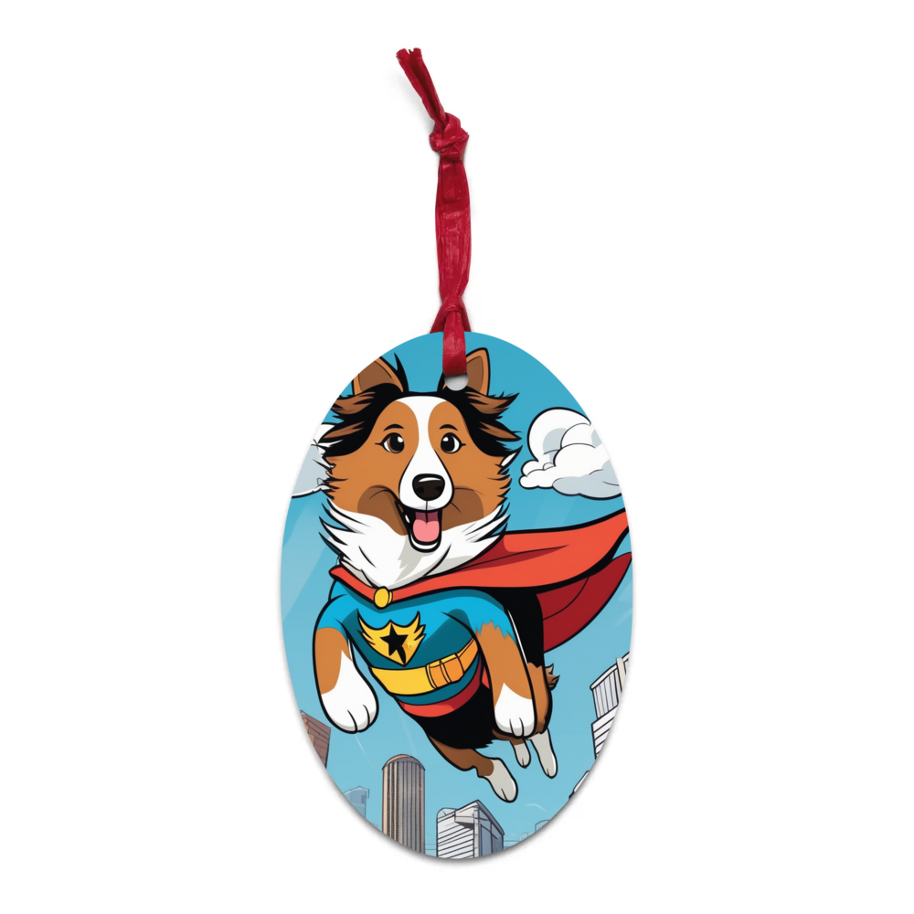 PugMug Custom Shetland Sheepdog Wooden Ornament