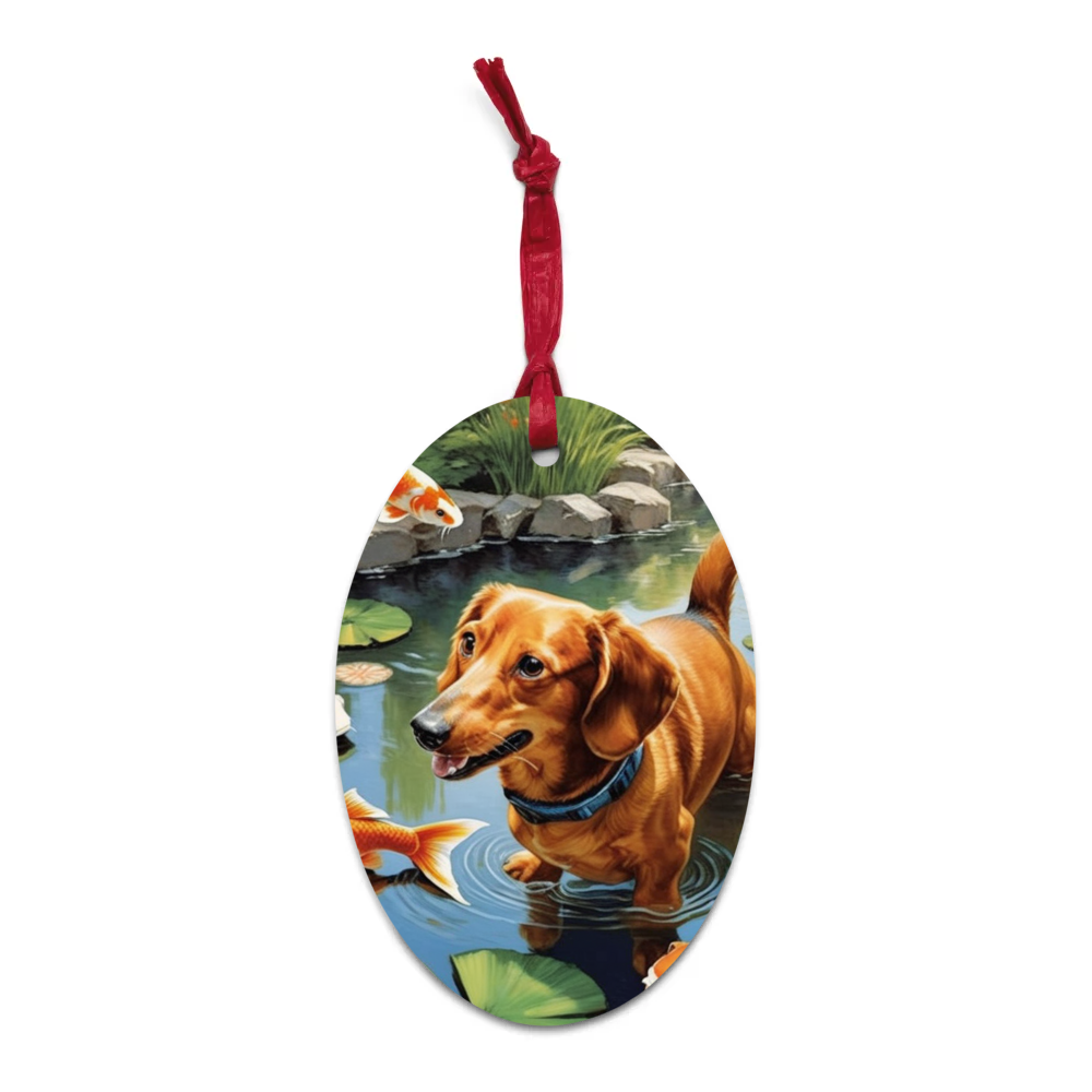 PugMug Custom Rex Wooden Ornament