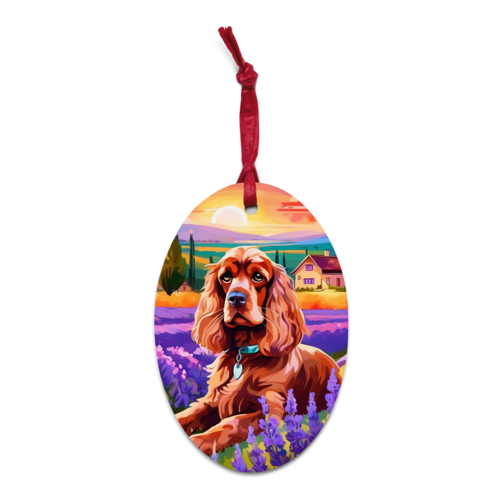 PugMug Custom Cocker Spaniel Wooden Ornament