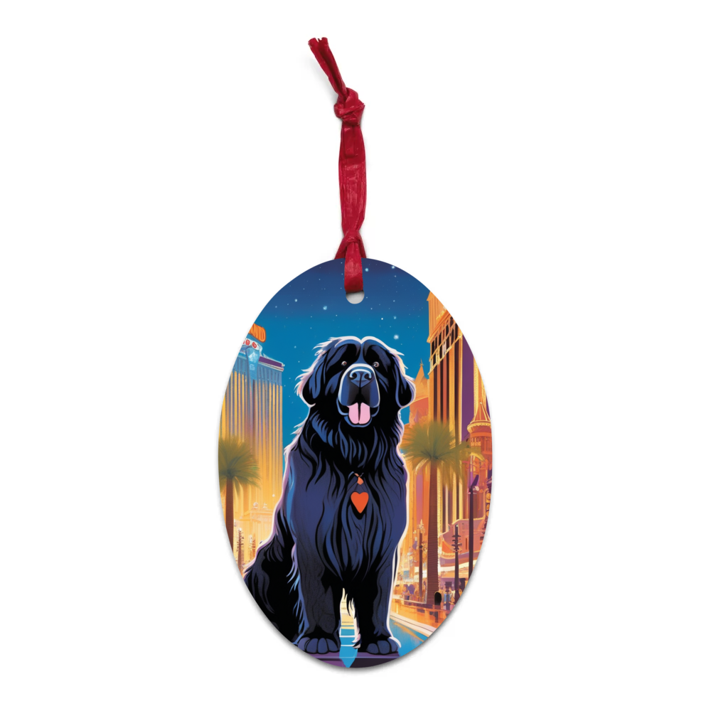 PugMug Custom Newfoundland Wooden Ornament