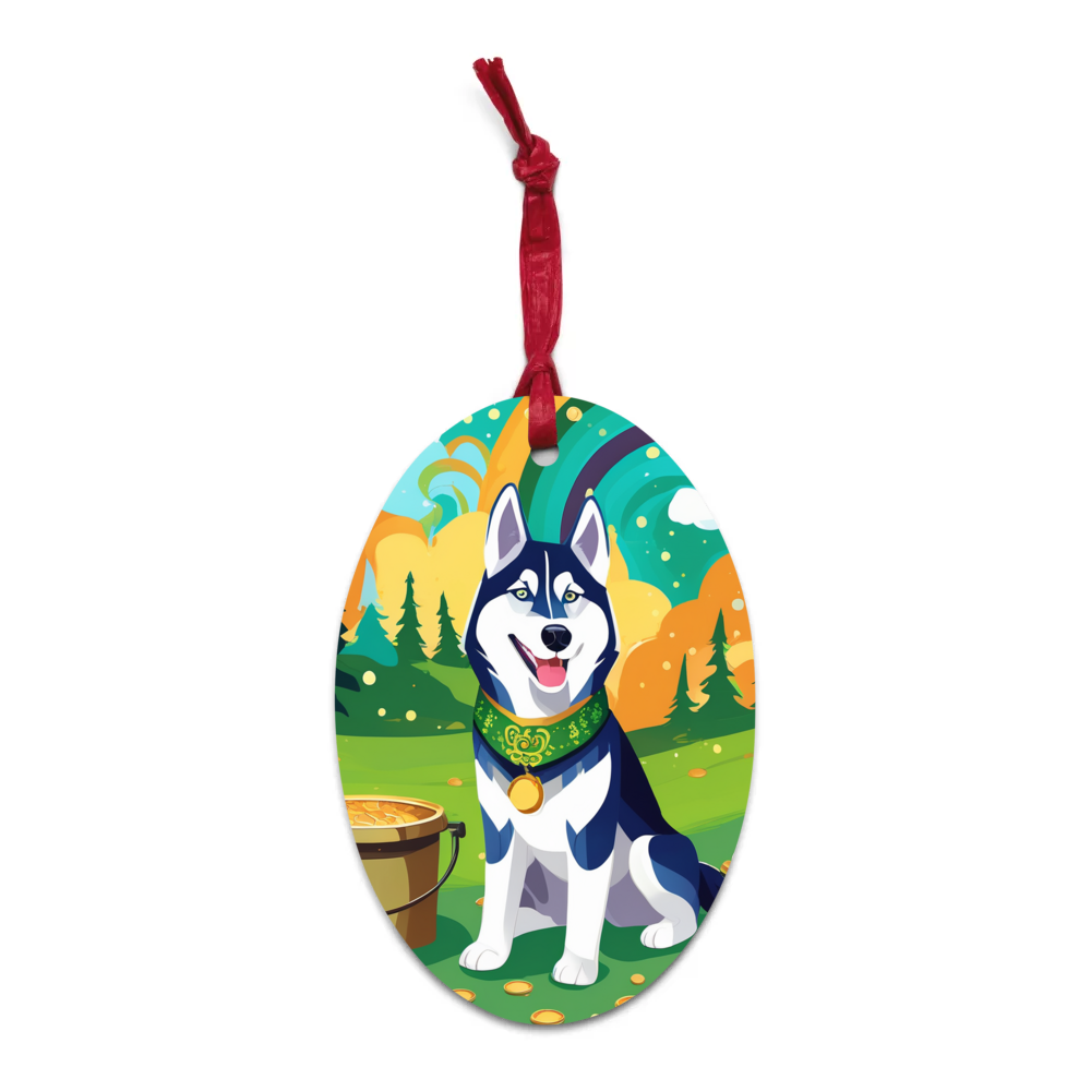 PugMug Custom Siberian Husky Wooden Ornament