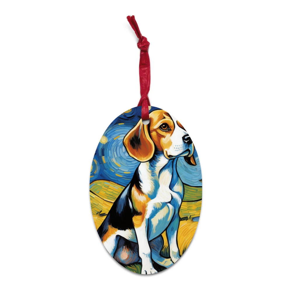 PugMug Custom Beagle Wooden Ornament