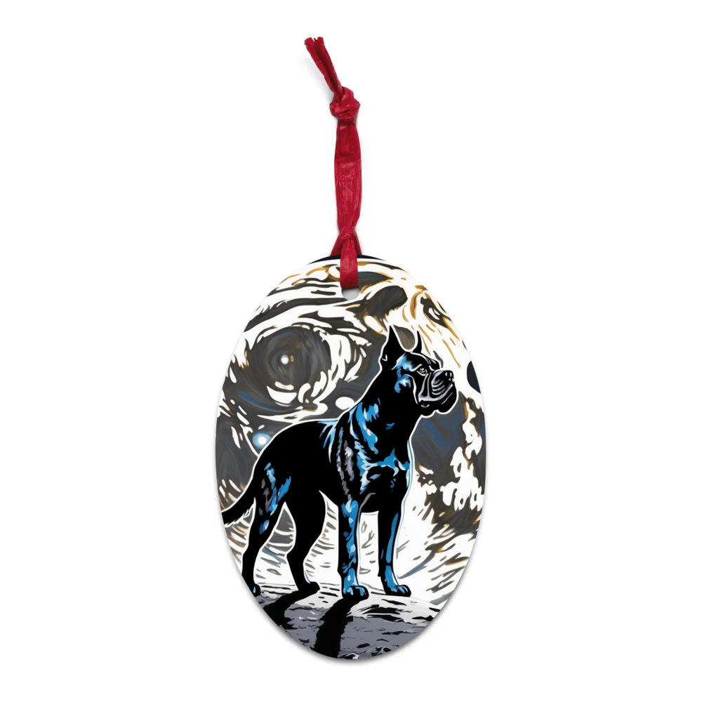 PugMug Custom Cane Corso Wooden Ornament