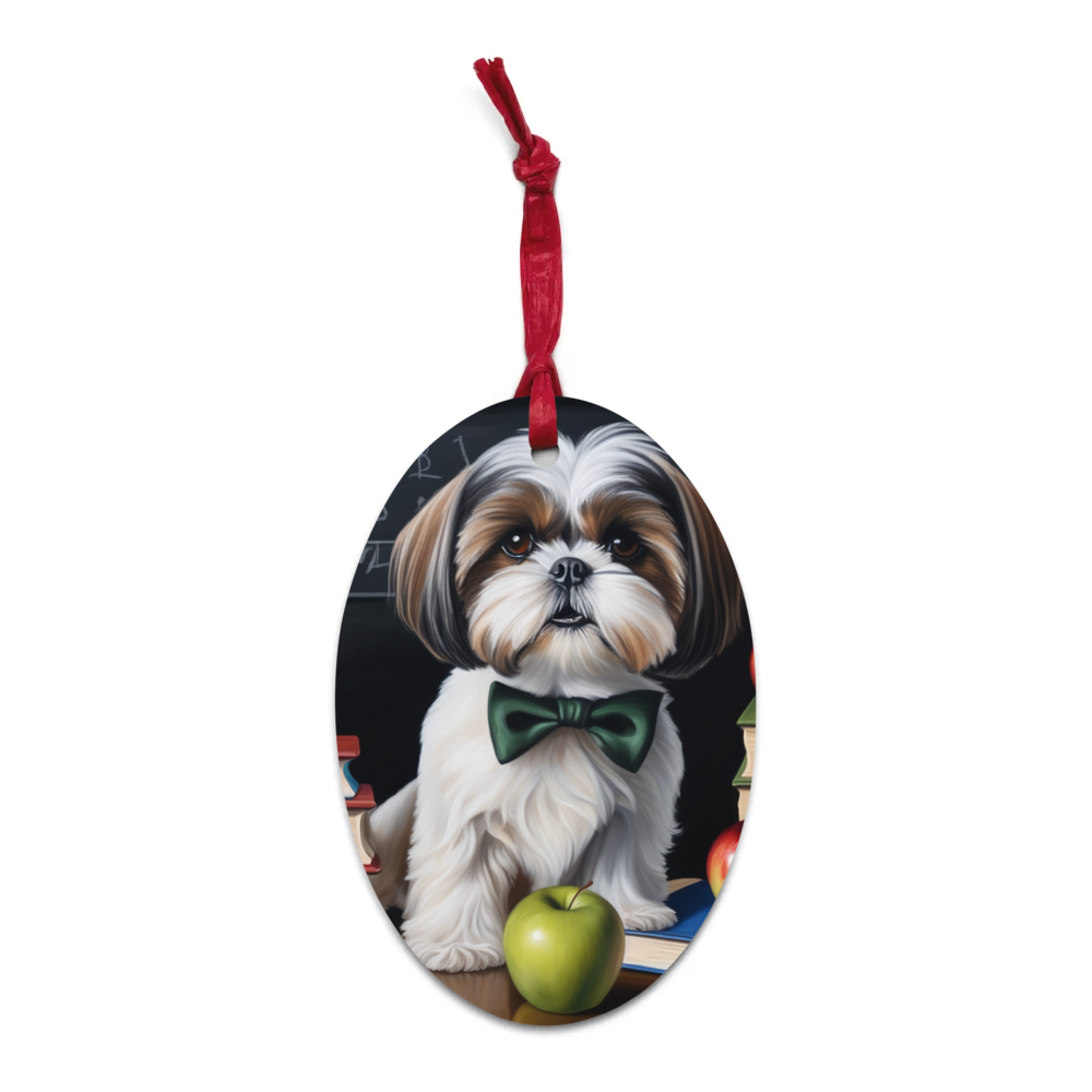 PugMug Custom Shih Tzu Wooden Ornament