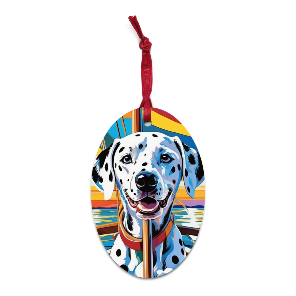 PugMug Custom Dalmatian Wooden Ornament