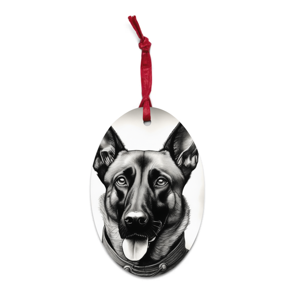 PugMug Custom Belgian Malinois Wooden Ornament