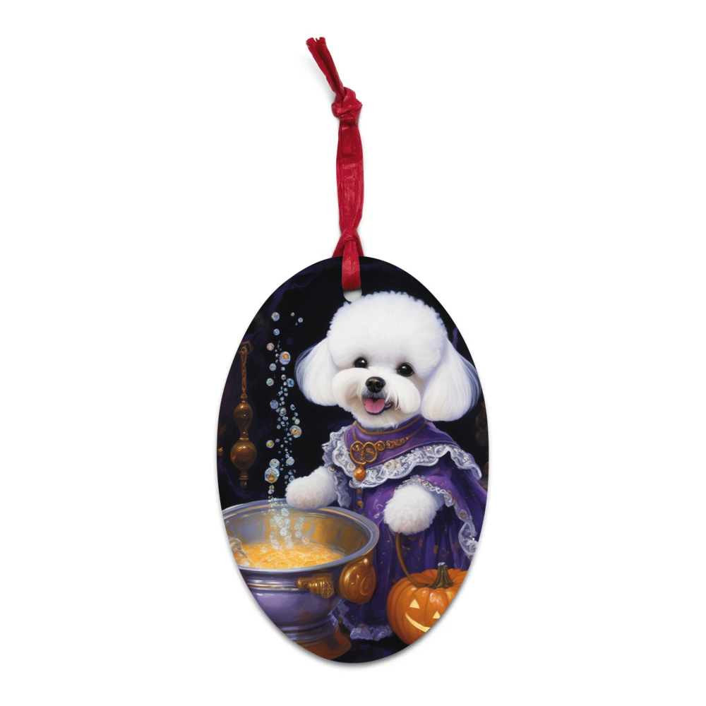 PugMug Custom Bichons Frise Wooden Ornament