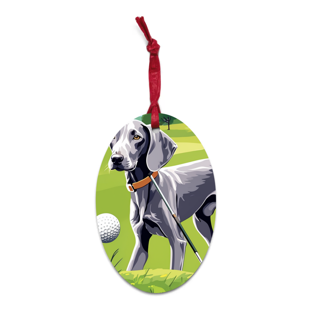PugMug Custom Weimaraner Wooden Ornament