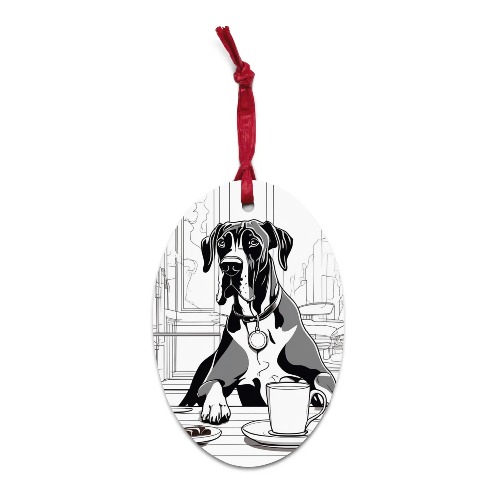 PugMug Custom Great Dane Wooden Ornament