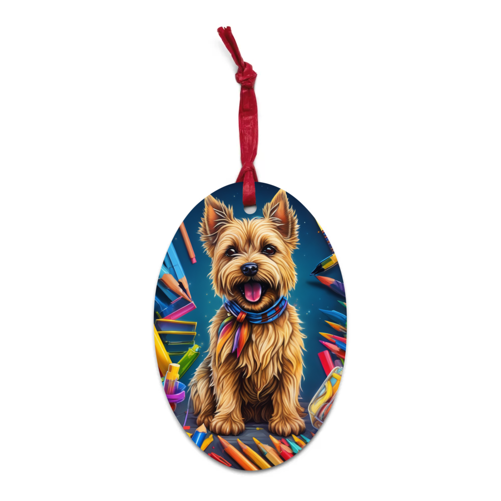 PugMug Custom Cairn Terrier Wooden Ornament