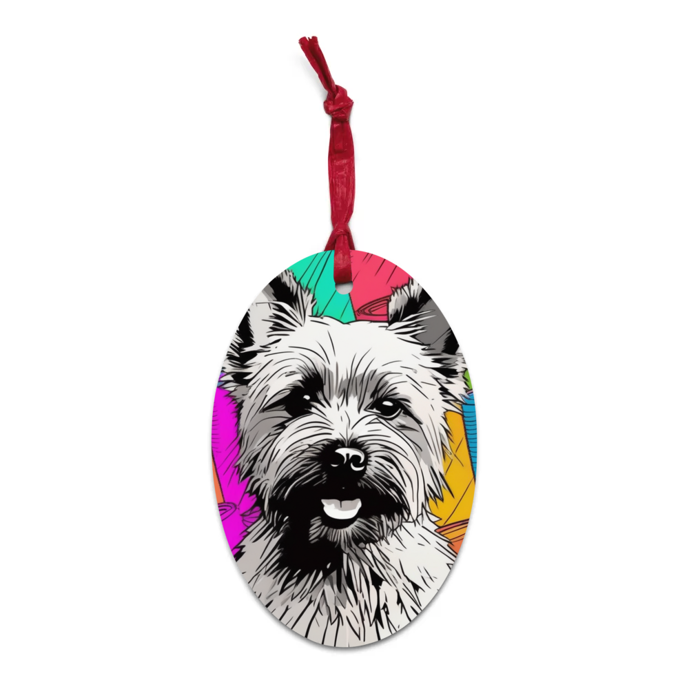 PugMug Custom Cairn Terrier Wooden Ornament
