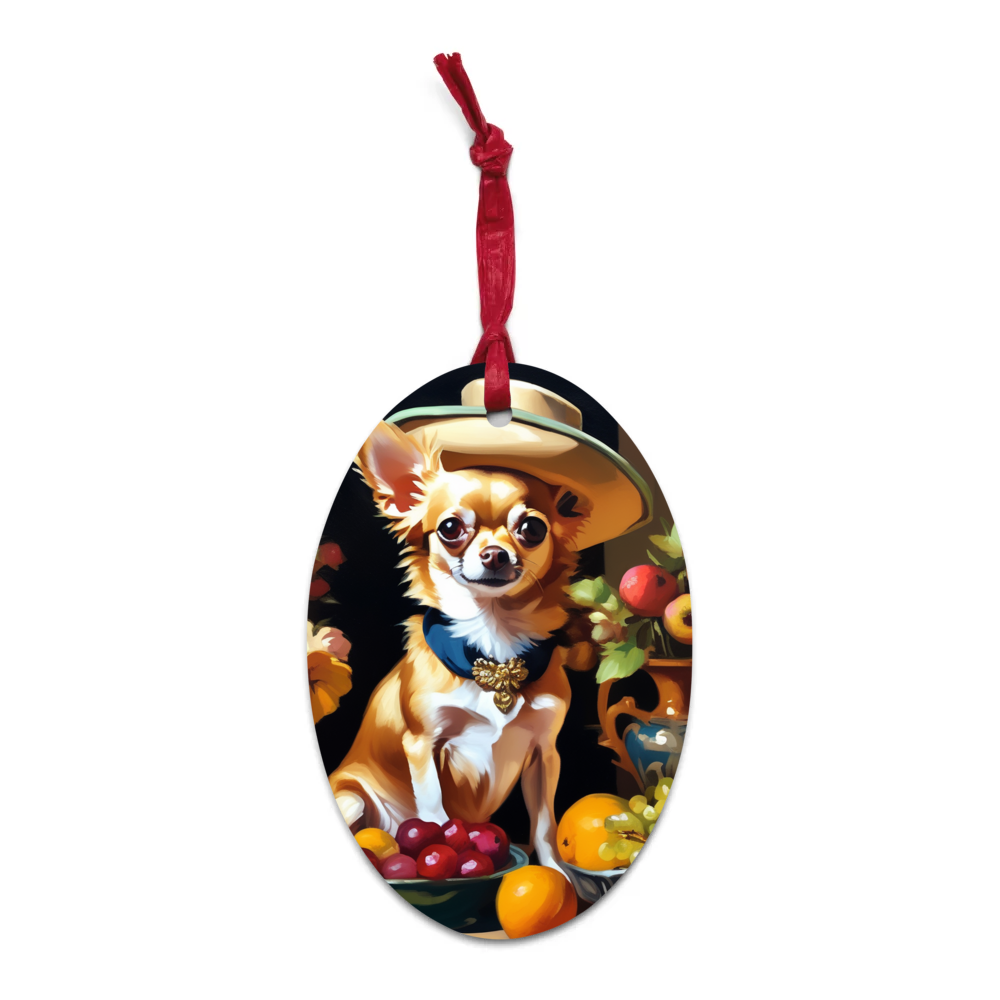 PugMug Custom Chihuahua Wooden Ornament