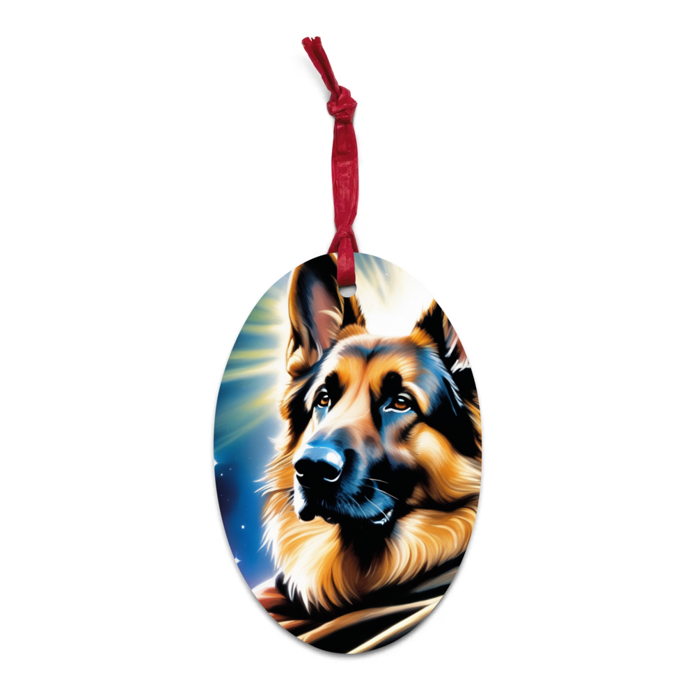 PugMug Custom German Shepherd Dog Wooden Ornament