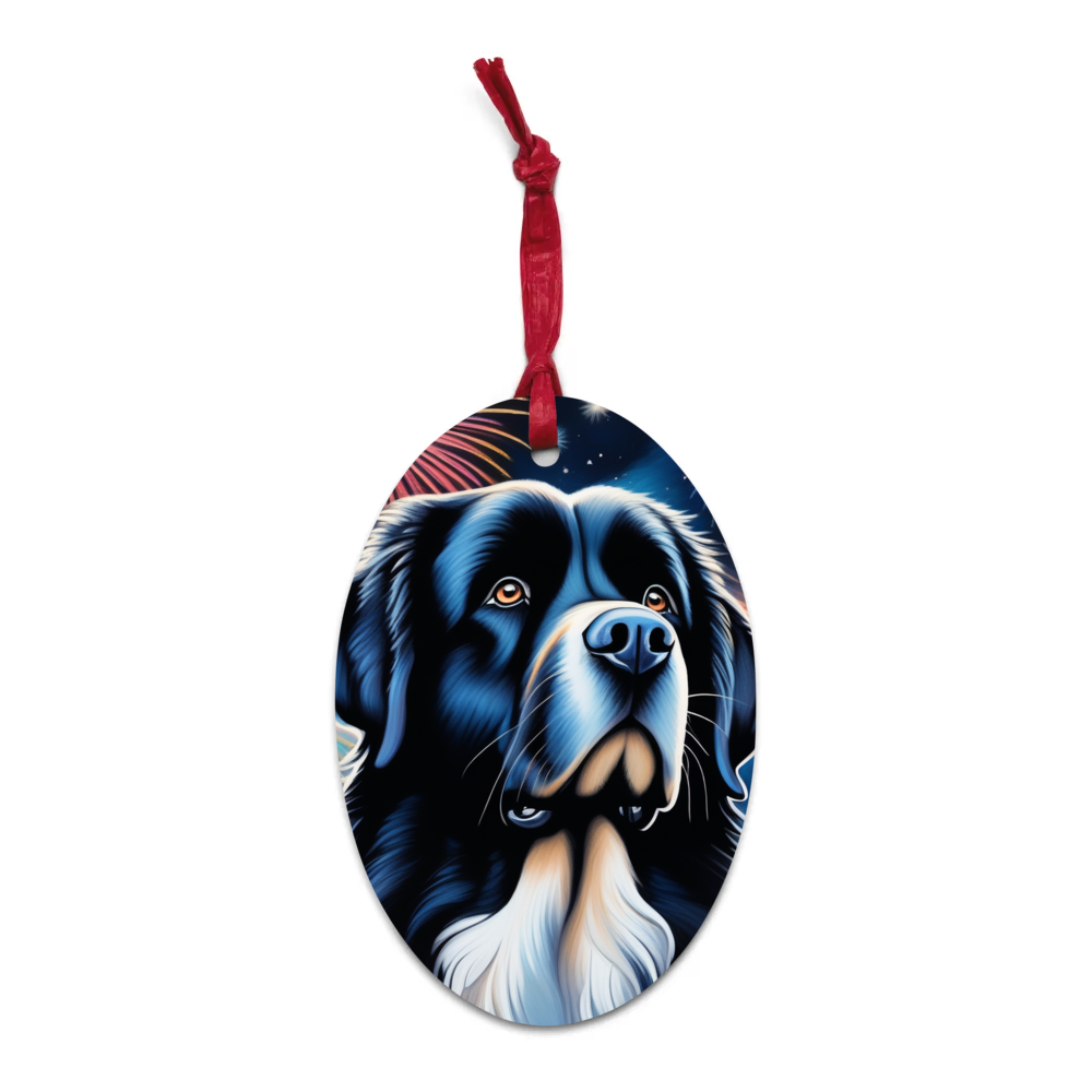 PugMug Custom Newfoundland Wooden Ornament