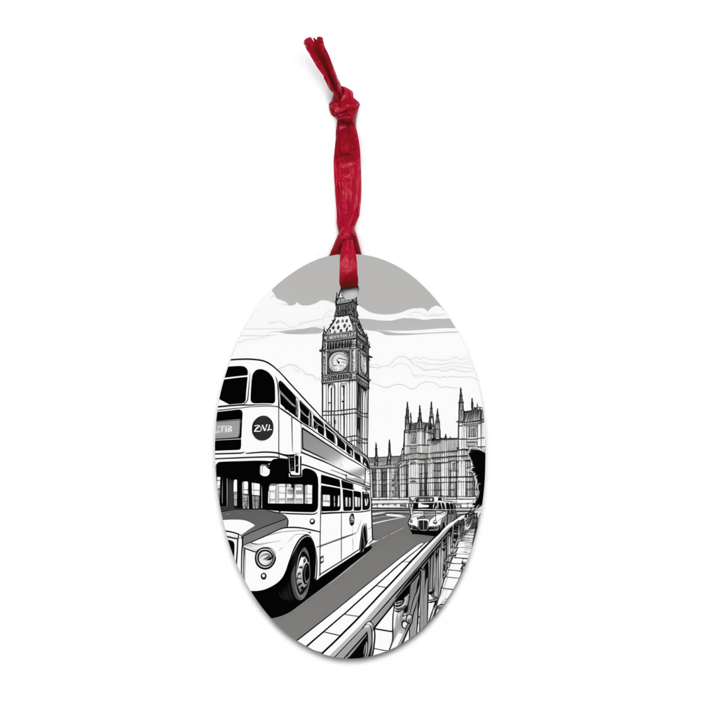 PugMug Custom Border Collie Wooden Ornament