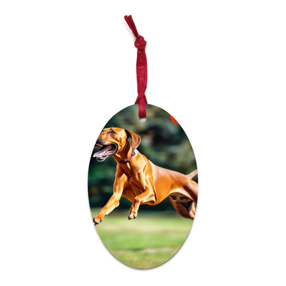 PugMug Custom Rhodesian Ridgeback Wooden Ornament