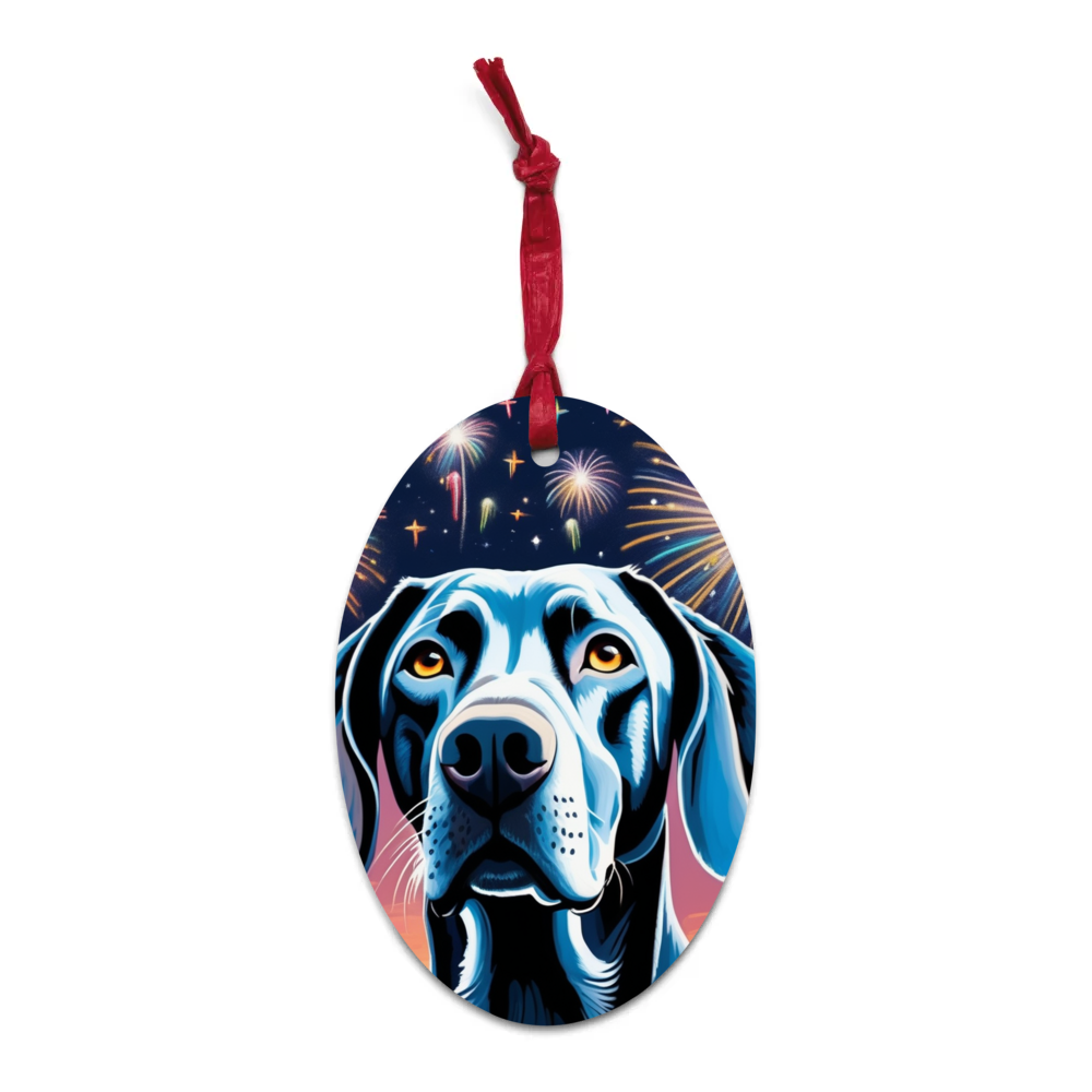 PugMug Custom Weimaraner Wooden Ornament