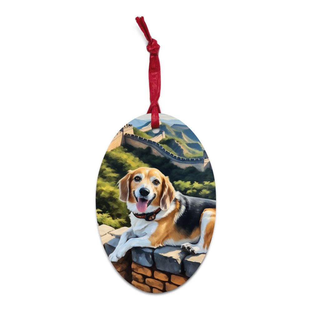 PugMug Custom Munchkin Wooden Ornament