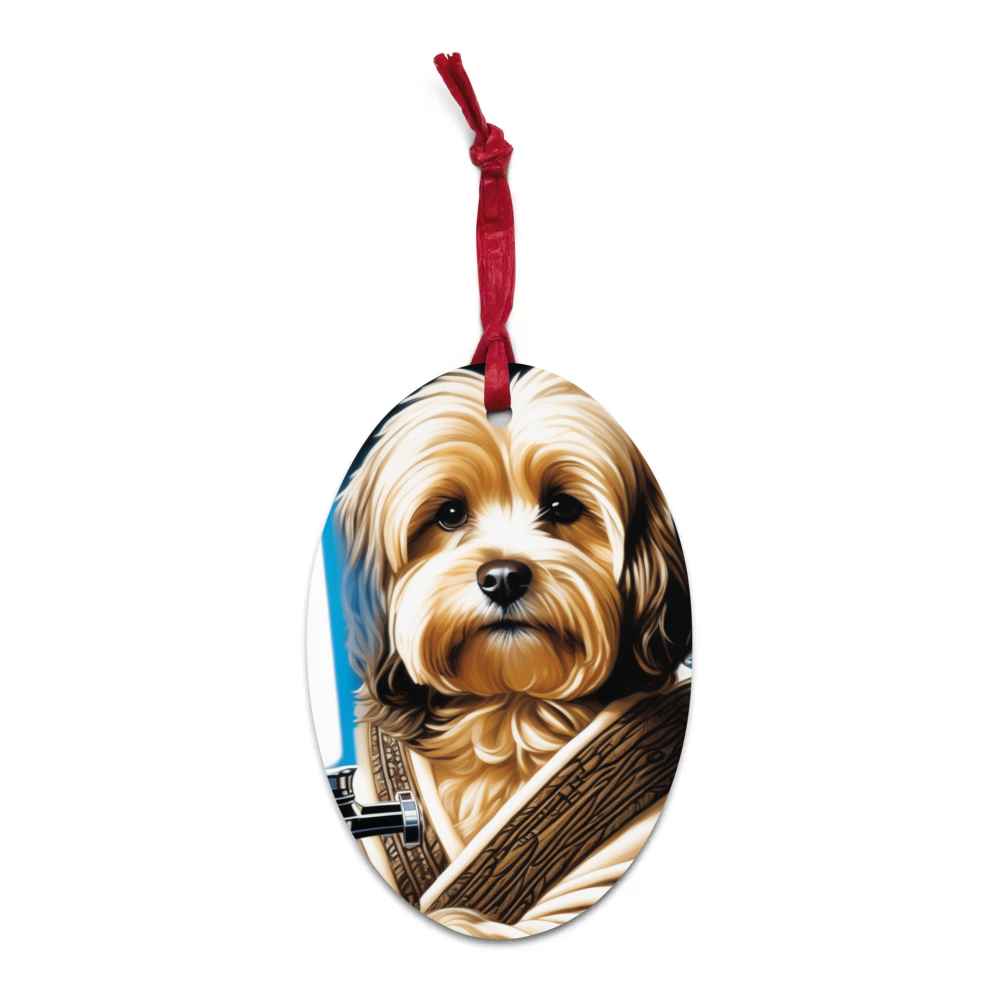 PugMug Custom Tan Havanese Dog Wooden Ornament