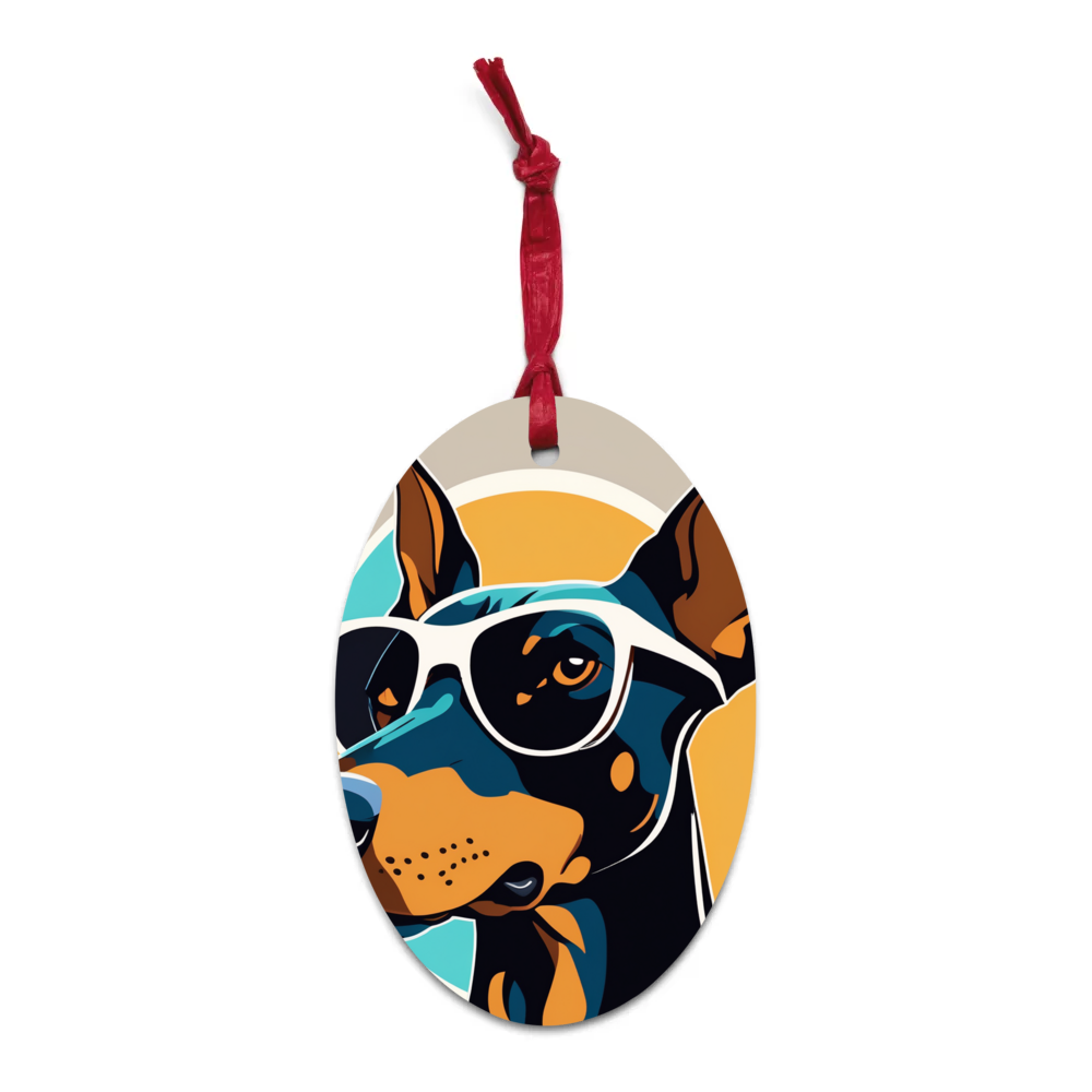PugMug Custom Doberman Pinscher Wooden Ornament