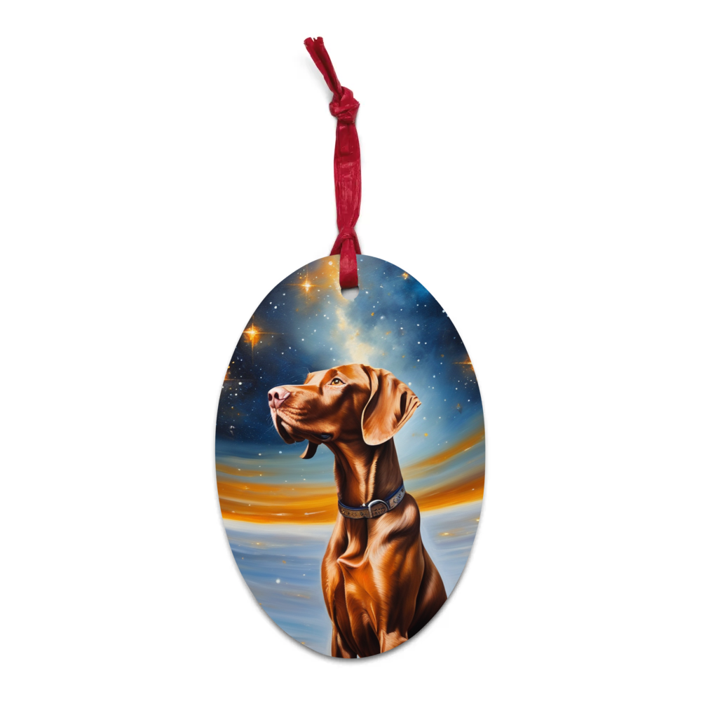 PugMug Custom Vizsla Wooden Ornament