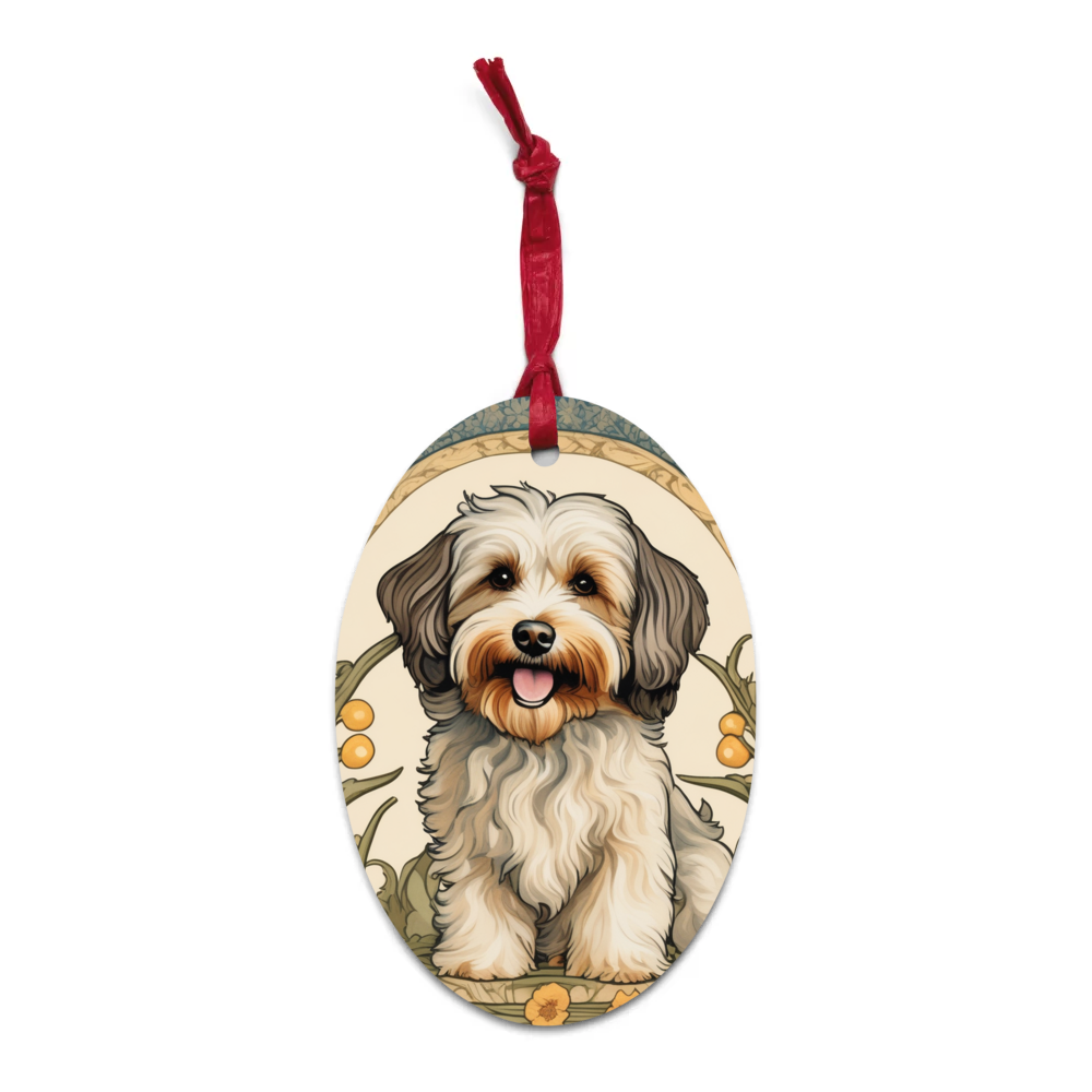 PugMug Custom Tan Havanese Dog Wooden Ornament