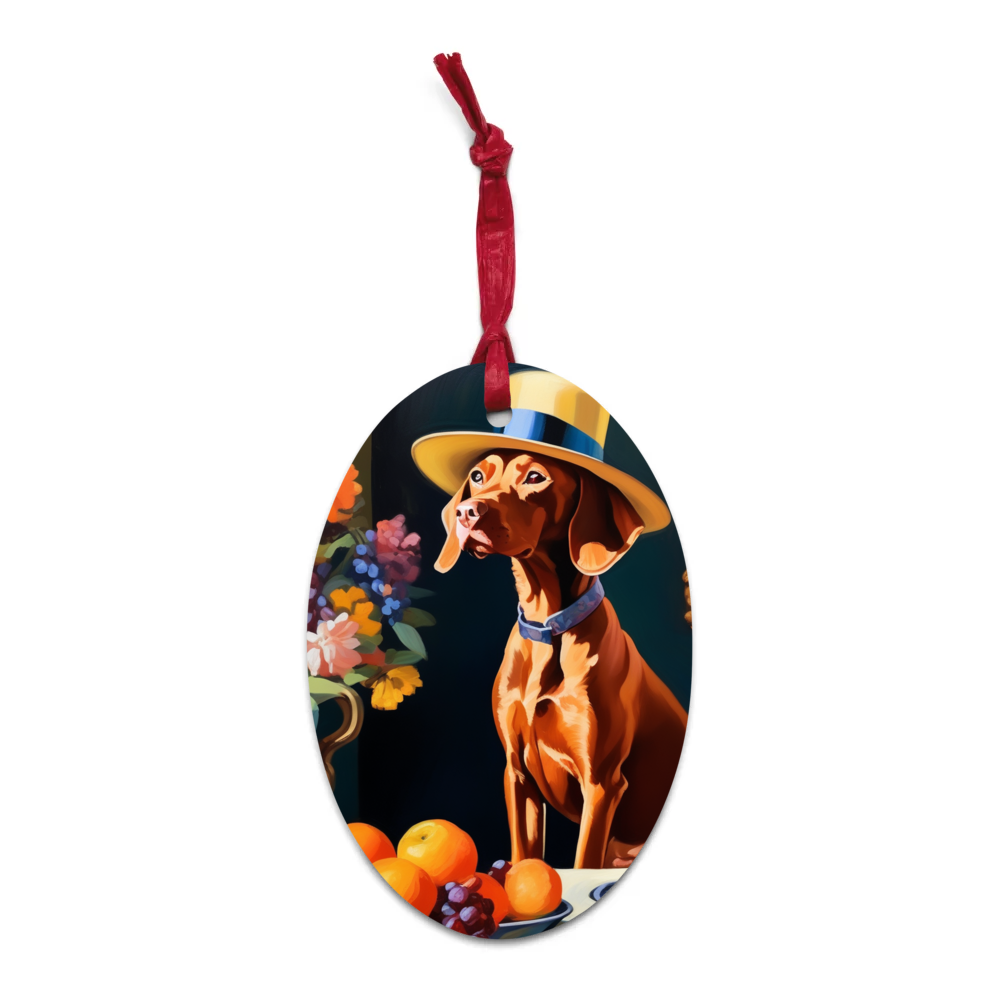 PugMug Custom Vizsla Wooden Ornament