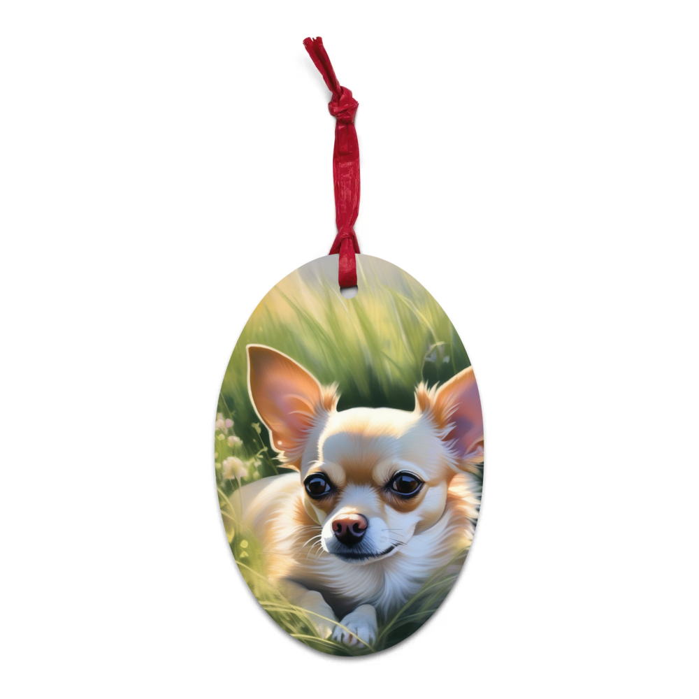 PugMug Custom Chihuahua Wooden Ornament