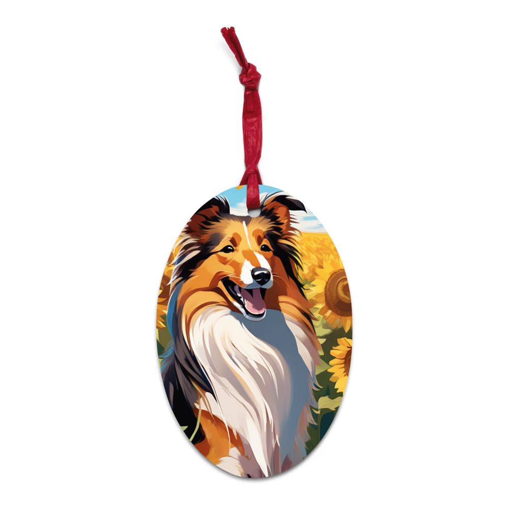 PugMug Custom Shetland Sheepdog Wooden Ornament