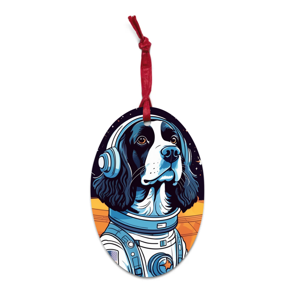 PugMug Custom English Springer Spaniel Wooden Ornament