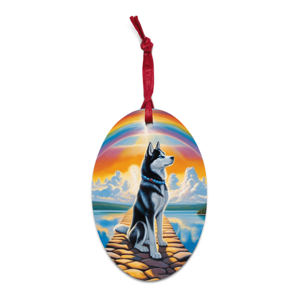 PugMug Custom Siberian Husky Wooden Ornament