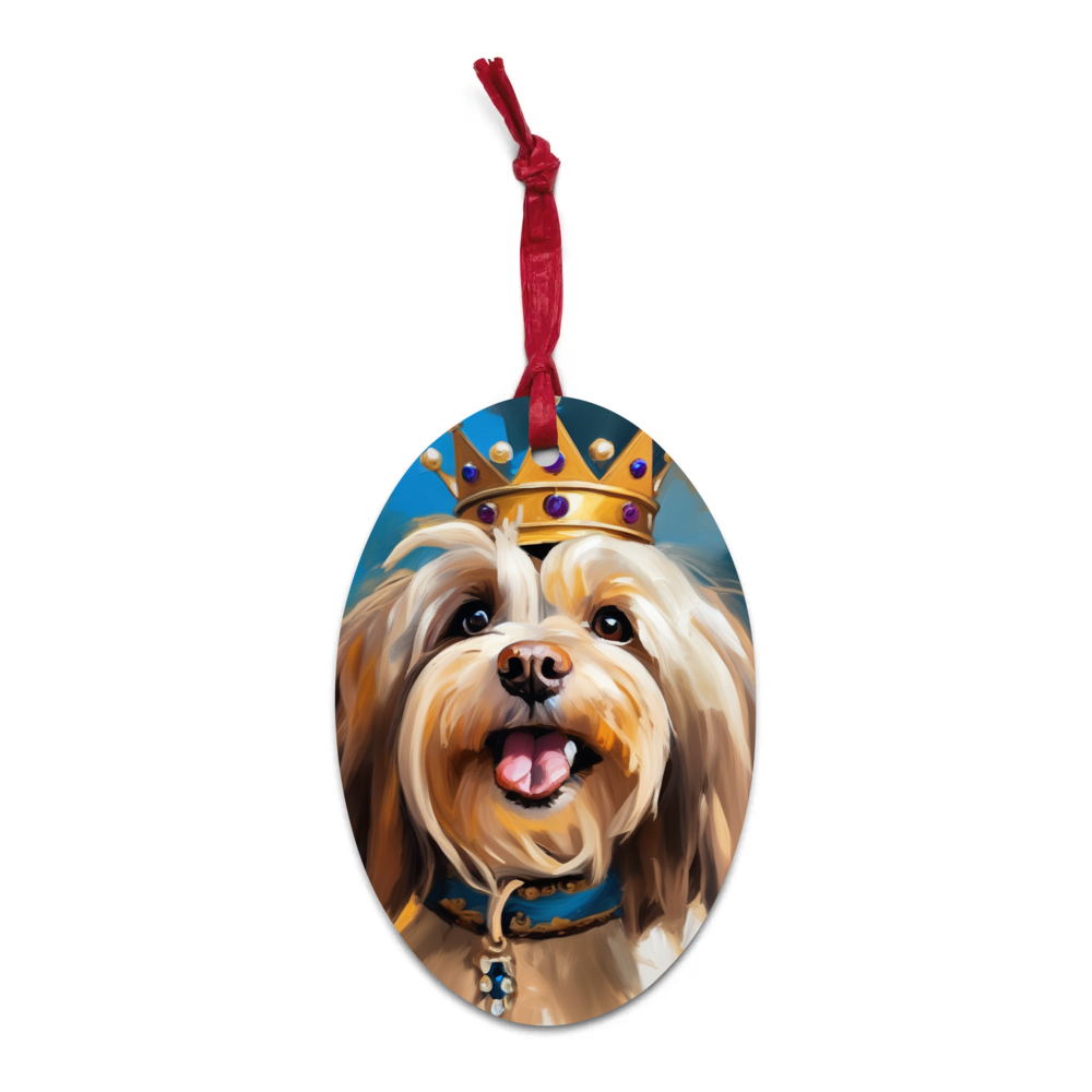 PugMug Custom Tan Havanese Dog Wooden Ornament