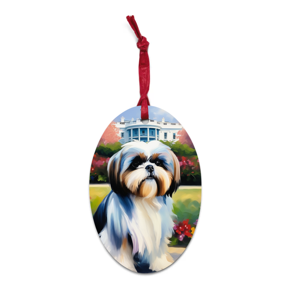 PugMug Custom Shih Tzu Wooden Ornament