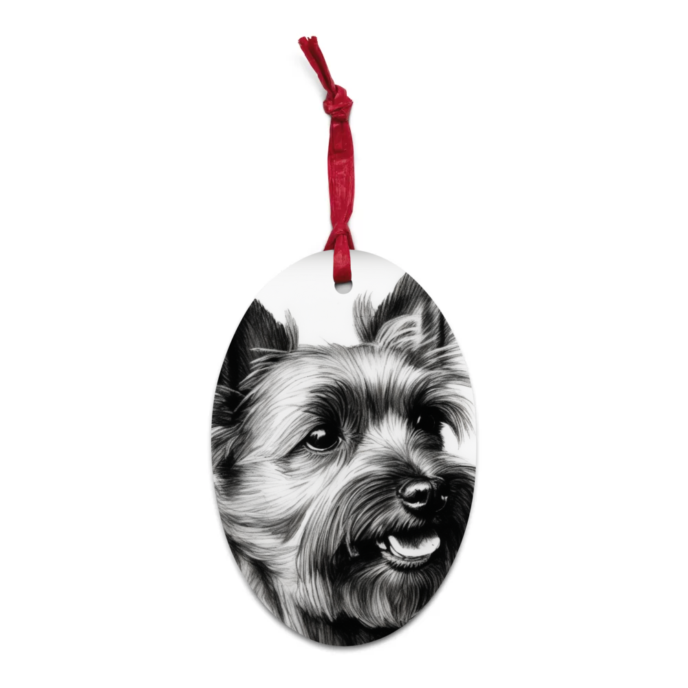 PugMug Custom Cairn Terrier Wooden Ornament