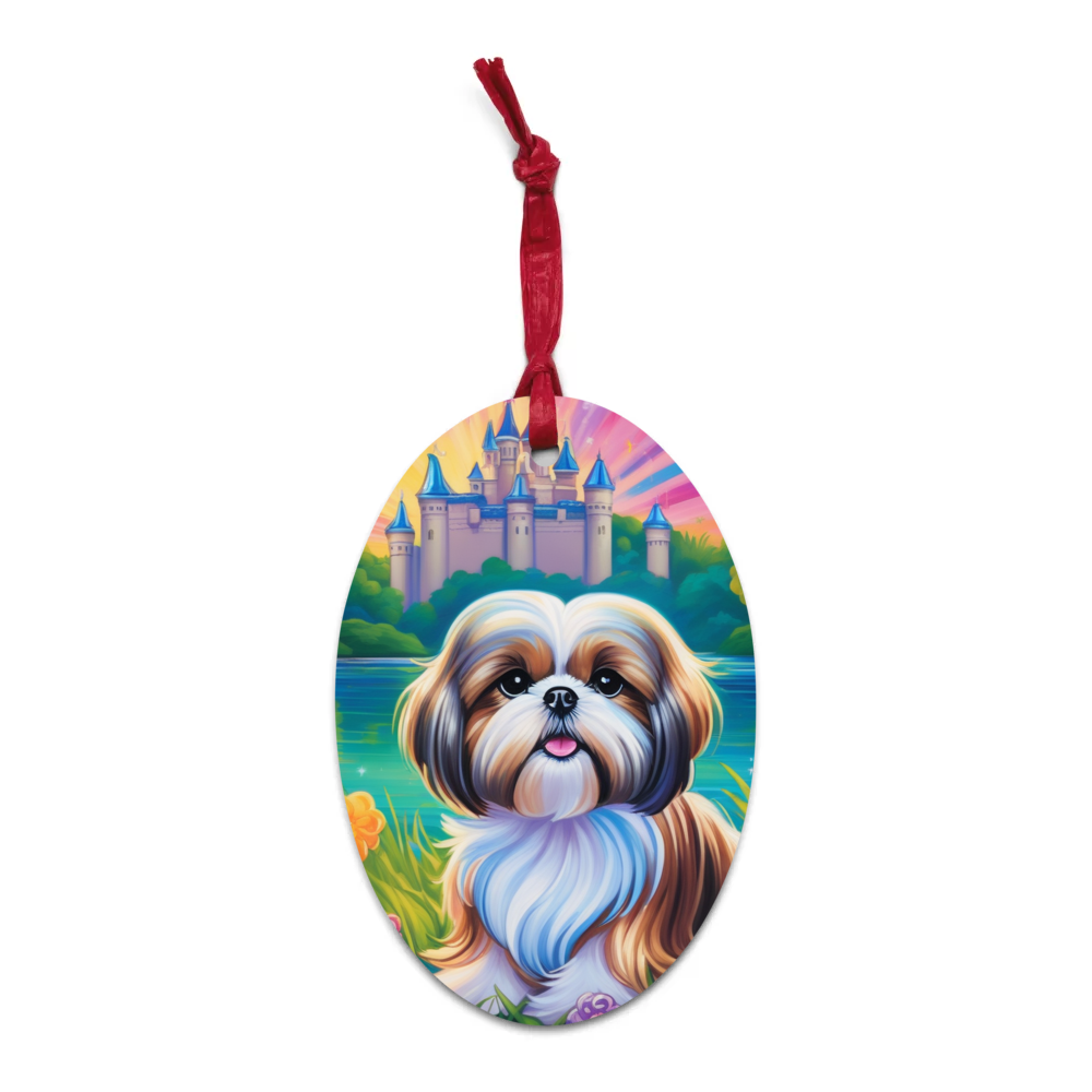 PugMug Custom Shih Tzu Wooden Ornament