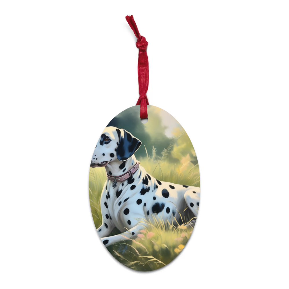 PugMug Custom Dalmatian Wooden Ornament