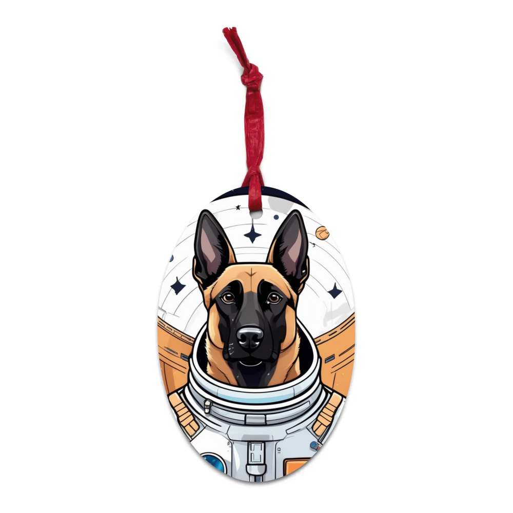 PugMug Custom Belgian Malinois Wooden Ornament