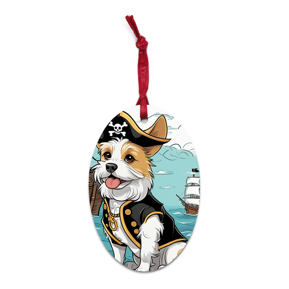 PugMug Custom Luna Wooden Ornament