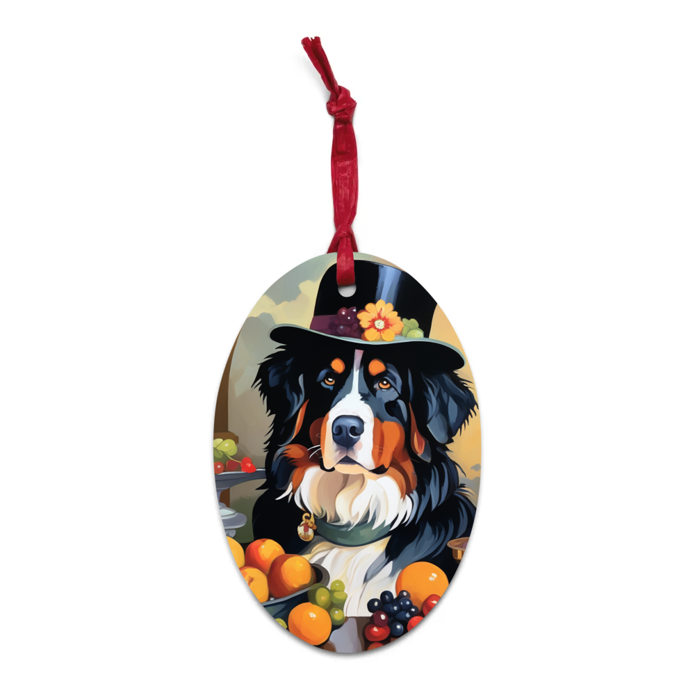 PugMug Custom Bernese Mountain Dog Wooden Ornament