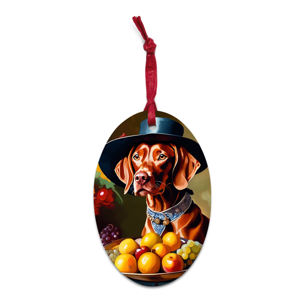 PugMug Custom Vizsla Wooden Ornament