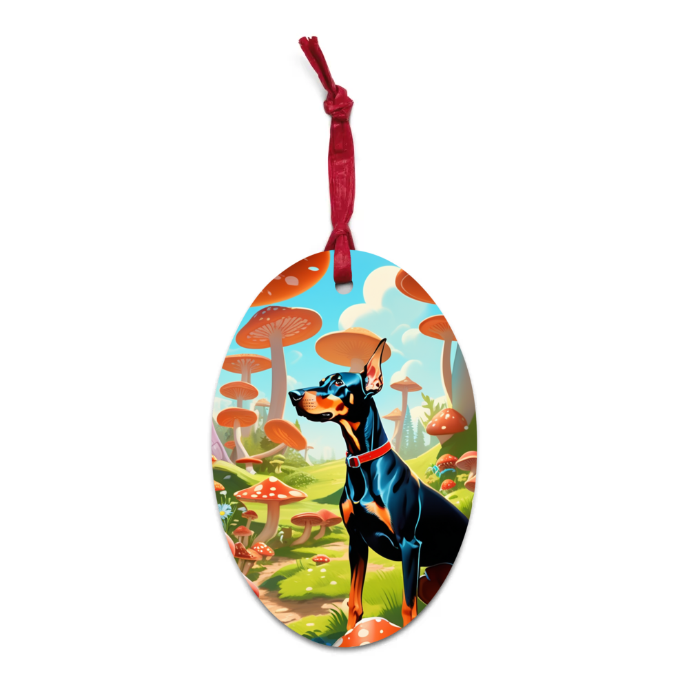 PugMug Custom Doberman Pinscher Wooden Ornament