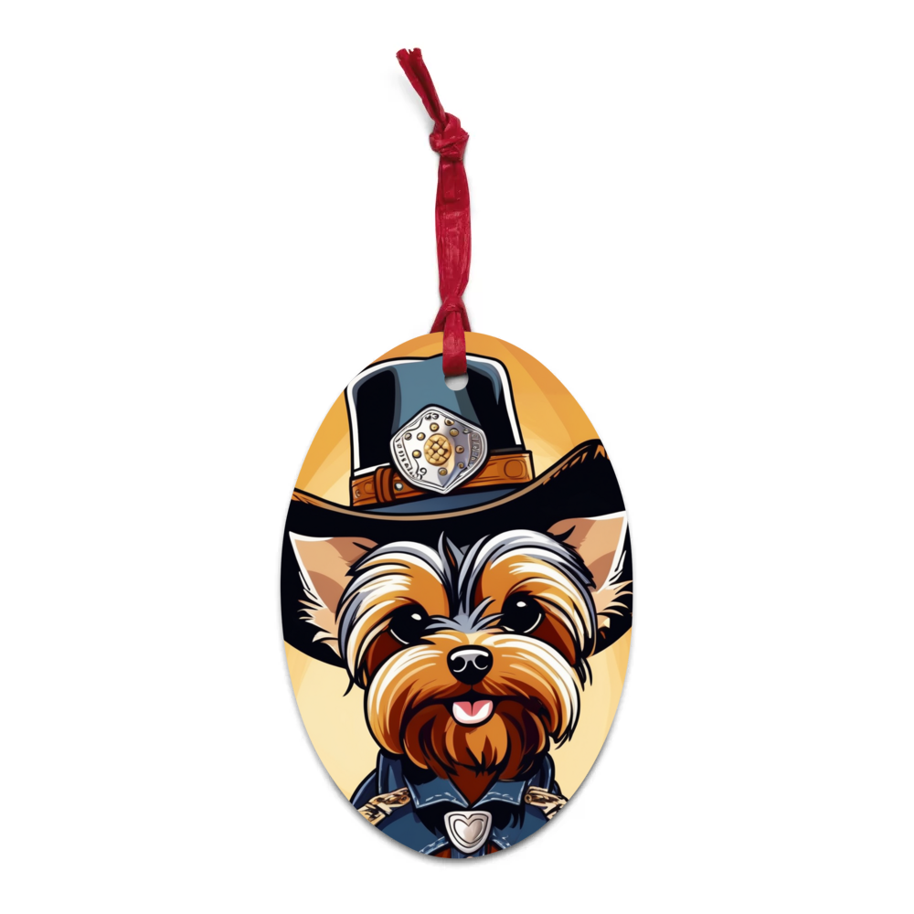 PugMug Custom Yorkshire Terrier Wooden Ornament