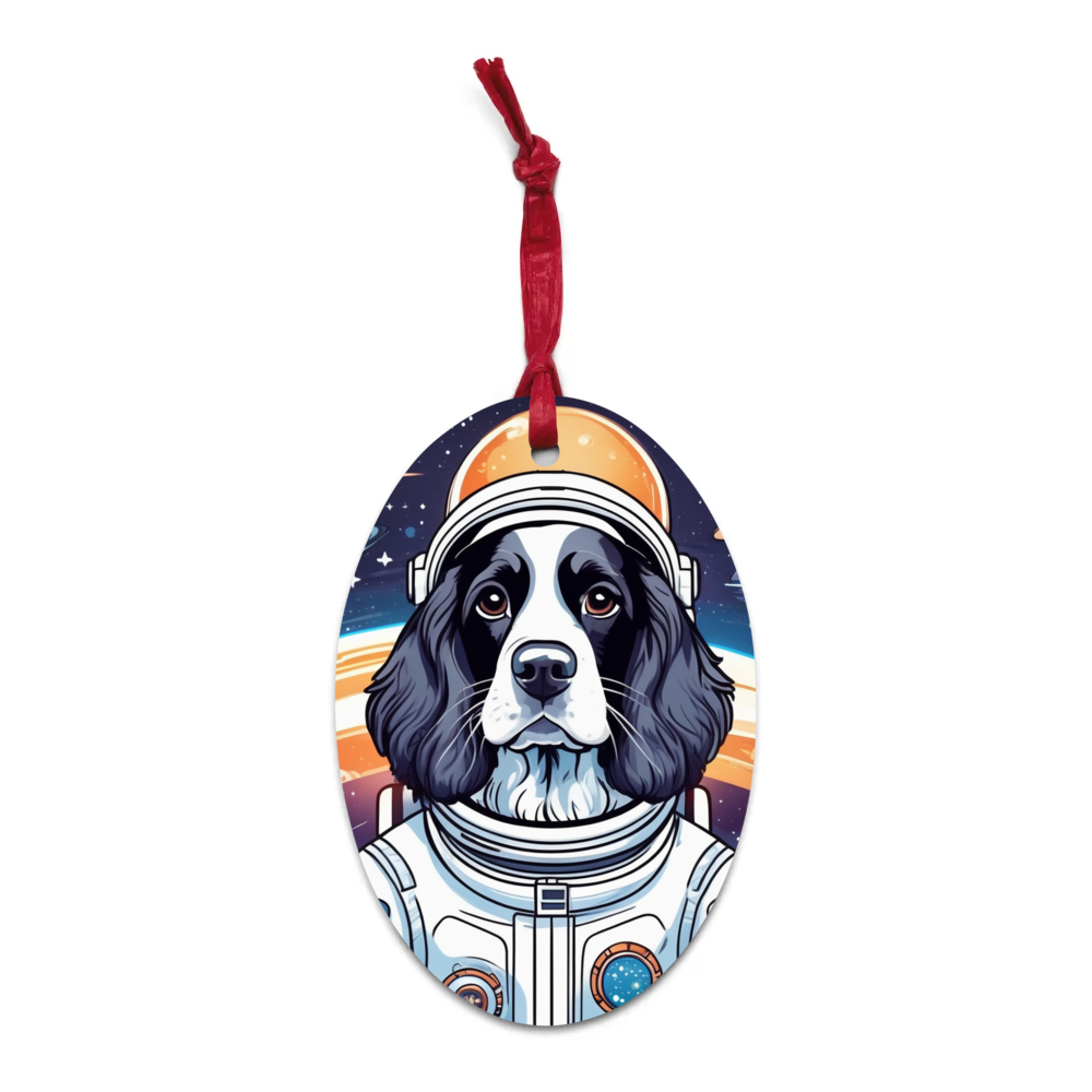 PugMug Custom English Cocker Spaniel Wooden Ornament