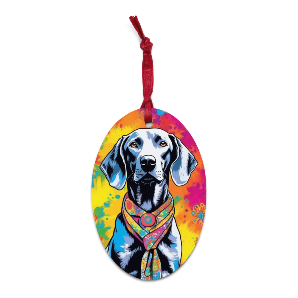 PugMug Custom Weimaraner Wooden Ornament
