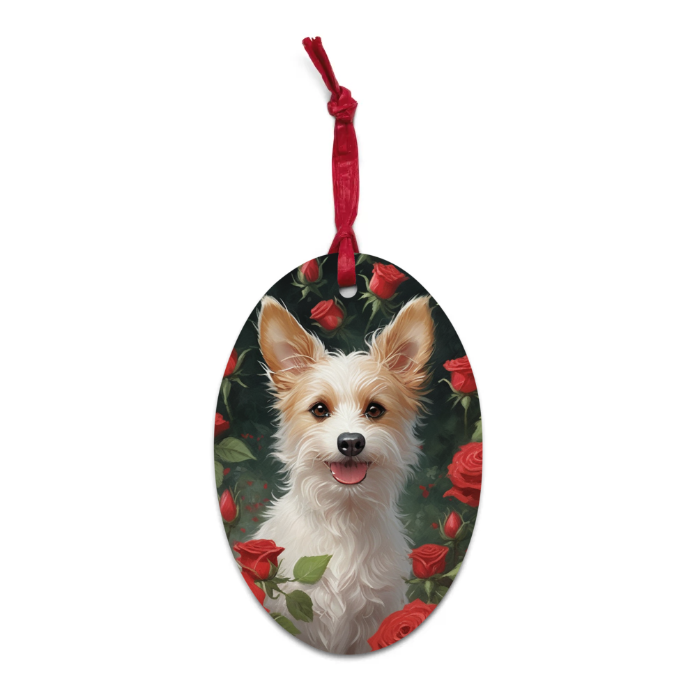 PugMug Custom Luna Wooden Ornament