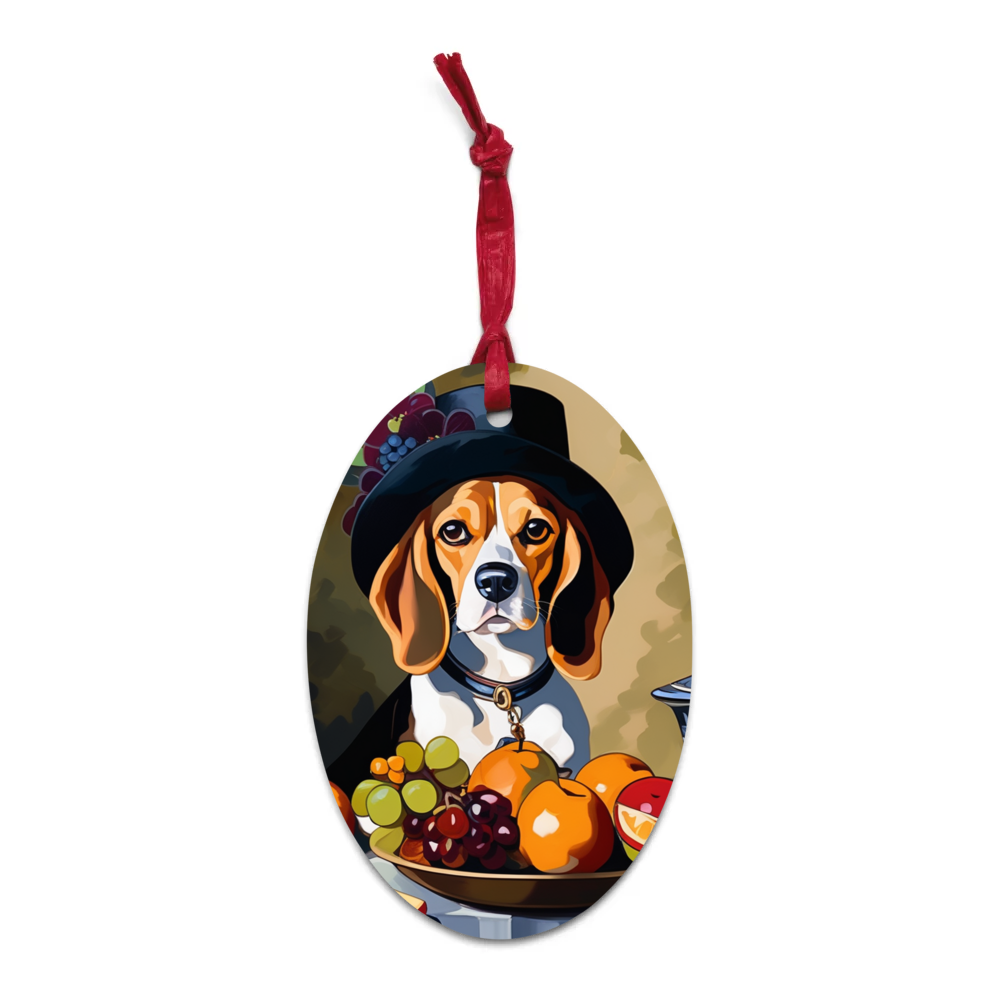 PugMug Custom Beagle Wooden Ornament