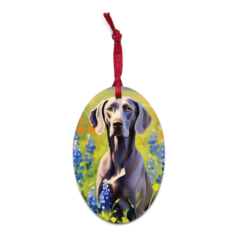 PugMug Custom Weimaraner Wooden Ornament