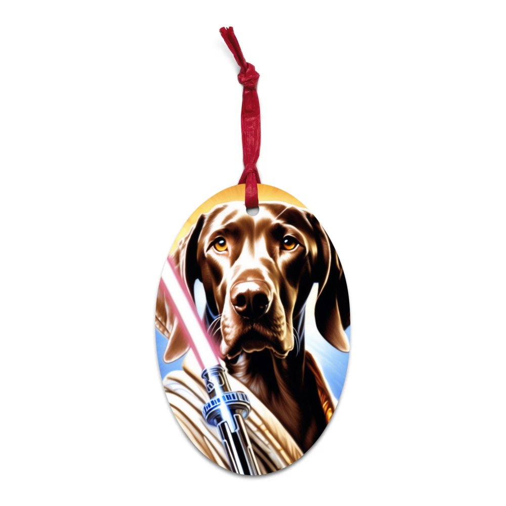 PugMug Custom Weimaraner Wooden Ornament